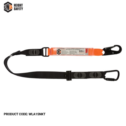 LINQ WEBBING LANYARD ADJUST SNG LEG 1 X SNAP HOOK 1 X TA KARABINER